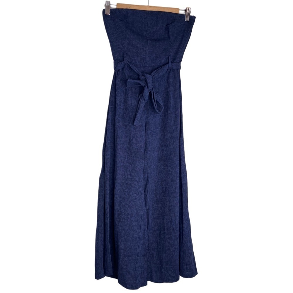 Bec + Bridge Strapless Textured Belted Sz 2 Wide-Leg Jumpsuit